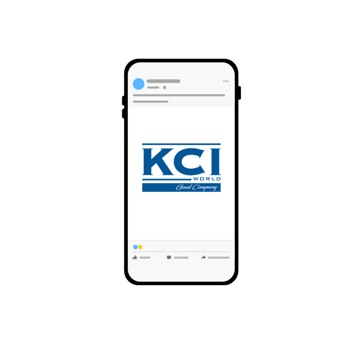 KCI World logo on phone